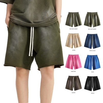 ซื้อ 2024 ยาวร้อน ผู้ชาย Vintage Cut ฝรั่งเศส เทอร์รี่ 440G หนัก ผ้าใบ แป้งแดด เสื้อสั้น online manufacture