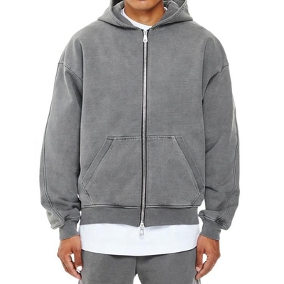 ซื้อ หายใจ Custom Logo ชาย 100% หัวหุ้มผ้าฝรั่งเศส Terry Zipper Up ขนาดใหญ่ online manufacture