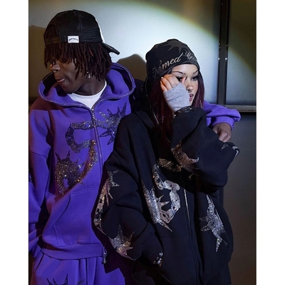 ซื้อ Y2k เสื้อผ้าถนน Unisex ชาย Hoodies และ Sweatpants ที่กําหนดเอง online manufacture