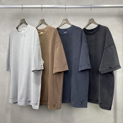 ซื้อ รองรับสัญลักษณ์ที่กําหนดเอง วินเทจ ล้างกรด บ็อกซี่ฟิตตัดใหญ่ เสื้ออาการเจ็บปวด online manufacture