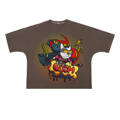 ซื้อ ผ้าปูน เสื้อยืดขนาดใหญ่ผู้ชายใน 300 Gsm ผ้าปูนไร้สายแขนสั้น online manufacture