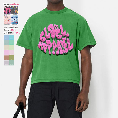 ซื้อ ชายและหญิง วินเทจ ล้างเสื้อ T เสื้อ 2024 ฤดูร้อน คอหนาตัด online manufacture