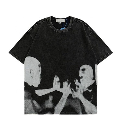 ซื้อ 200 กรัม 300 กรัม 400 กรัม ชาย พิมพ์ดิจิตอล วินเทจ แอซิด ล้าง เสื้อเสื้อยืด ออกแบบโลโก้ตามสั่ง online manufacture