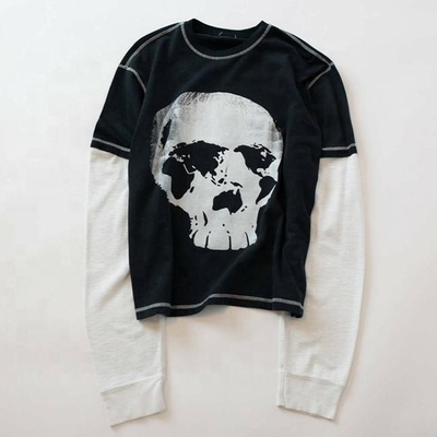 ซื้อ สไตล์ฮิปฮ็อป ชุดแต่งแบบสองชั้นเสื้อแขนยาวเสื้อเสื้อสองสี online manufacture