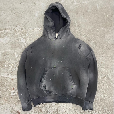 ซื้อ เสื้อฮูดีสีดําสีแดดผ่อนคลายสีแดดสําหรับผู้ชาย online manufacture