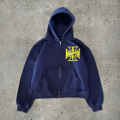ซื้อ Custom Lightweight French Terry Cotton Cut Raw Hem Cropped Vintage Acid Wash Sun Faded Blank Zip Up Baggy Hoodie สีขาว online manufacture