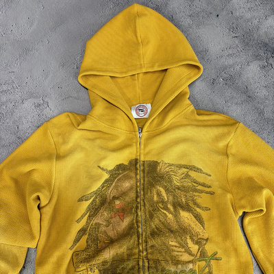 ซื้อ ผู้ชาย Custom Waffle สวม Zip Hoodie น้ําหนักหนักมากขนาดใหญ่ทุกข์ยาก Vintage Acid Wash online manufacture
