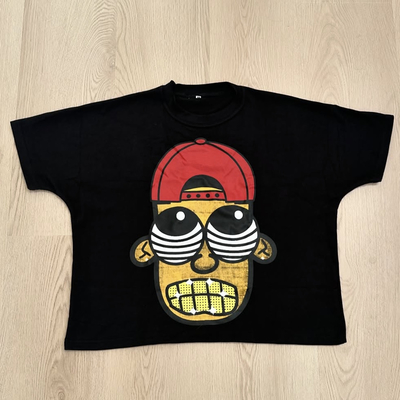 ซื้อ เสื้อยืดคอแบบจําลอง เสื้อยืดตัดและเย็บ เสื้อยืดขนาดใหญ่ เสื้อยืด 300 Gsm เสื้อยืดตัดชาย เสื้อถนนพิมพ์ online manufacture