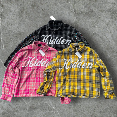 ซื้อ เสื้อไพ่อุ่นในฤดูหนาวแบบกําหนดเอง เสื้อไพ่อุ่นในฤดูหนาว แขนยาว ไพ่เพชรขนาดใหญ่ ล้างกรด หินหินหอม ปุ่มขึ้น เสื้อฟราเนล ผู้ชาย online manufacture
