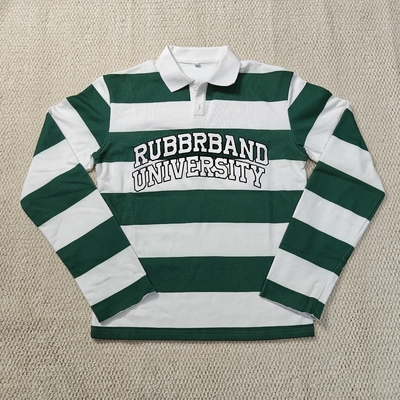 ซื้อ เสื้อเชิ้ตผู้ชายสั่งทำ กระดุมคอปก ผ้าฝ้ายหนา พิมพ์ลาย ปัก แขนยาว เสื้อรักบี้ เสื้อโปโลสำหรับผู้ชาย online manufacture