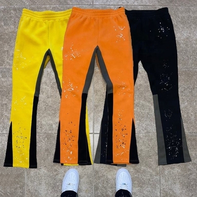 เติมสินค้าตามต้องการ ผู้ชาย รีบวิ่ง Track กางเกงเหงื่อ กางเกงกระเป๋าสะพายสี Splatter Stack กางเกงเหงือก