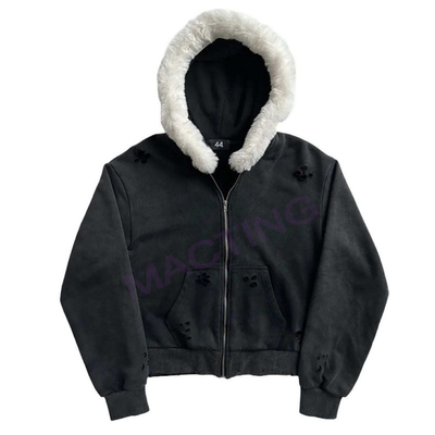 แซดซอลิด ล้างแดด แผ่นสีเบา สะดวกสบาย Custom Full Zip Up Hoodies เสื้อโค้ท
