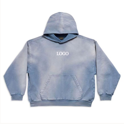วินเทจ ขนาดใหญ่ ตัดแดด Fade Tie Dye Acid Wash Hoodie เสื้อถนนที่กําหนดเอง ผู้ชาย