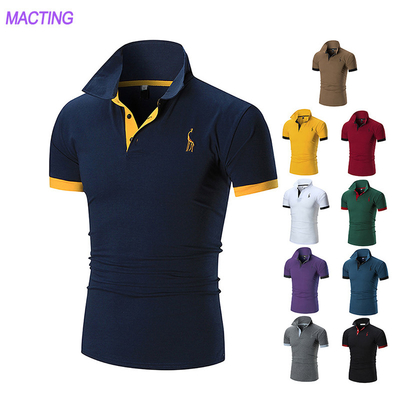 ผ้าผสม สัญลักษณ์ธรรมดา กอล์ฟธรรมดา ผ้าปูน โพลีเอสเตอร์ โปโลเสื้อ เสื้อT สําหรับผู้ชาย