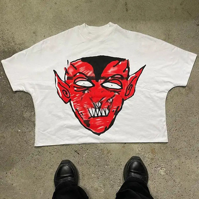 สั้นแขน customized หนัก Screen Printing แปลง ชาย T-shirt สําหรับสตรีทวอเดอร์