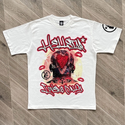 การออกแบบฤดูร้อนปี 2024 หนัก ผ้าใบ Dtg พิมพ์ เสื้อ T Unisex สําหรับผู้ชาย สไตล์ฮิปฮอป