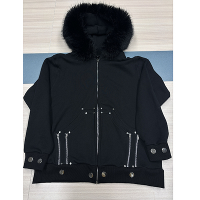 ผ้าห่มฤดูหนาวแบบกําหนดเอง 100% ผ้าปูหนา ขาว ผ้าห่มเท็จ ซิปเปอร์ Hoodie