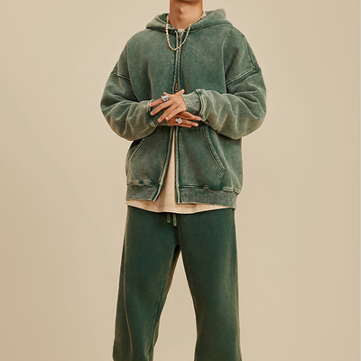 สตรีทวอเรอร์ Y2K ที่กําหนดเอง วินเทจ ซีปสองตัว Hoodies พร้อมรูปแบบพิมพ์ ซีปเต็ม
