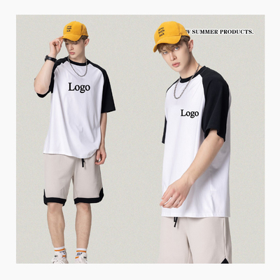 เด็กชาย วัยรุ่น ชายบาสบอล เสื้อ Ringer ขนาดใหญ่ในผ้าผ้า 100% สําหรับสตรีทเวอร์
