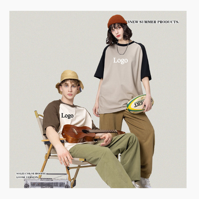 + ไซส์ เสื้อยืด Ringer สีแข็ง MACTING Custom 100% แปลงสําหรับชีวิตประจําวัน