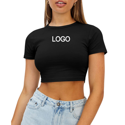 Y2K สโมสรหญิง สั้น Tank Top หลายสี O-neck ถุงเทพ เสื้อฟิตเนสสลิม Crop Top ผู้หญิง