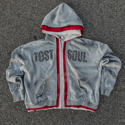 เสื้อผ้าถนนแบบกําหนดเอง Double 3 Zipper Acid Wash วินเทจ แบ็กกี้ บ็อกซี่ ฟิต สะดวกสบาย