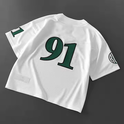 Custom 2025 Classic Retro Jerery ฟุตบอล V-Neck Satin Polyester Mesh เสื้อยืดฟุตบอลคุณภาพสูง เสื้อยืดฟุตบอลชาย