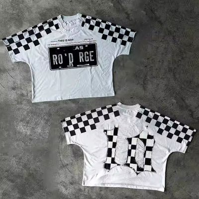 ผู้ผลิตเสื้อยืด ชุดแบบฝีมือ ชุดวินเทจ แบ่งชั้นสอง 100% ผ้าใบขนาดใหญ่ กล่อง คุณภาพสูง เสื้อถนน ชุดชาย