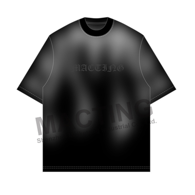 Custom New Design Logo Sun Faded T-Shirt ผู้ชาย 100% ผ้าใบ กล่องผ้าใบ ขนาดใหญ่ วินเทจ ล้างตัดและเย็บ เสื้อผ้าถนน